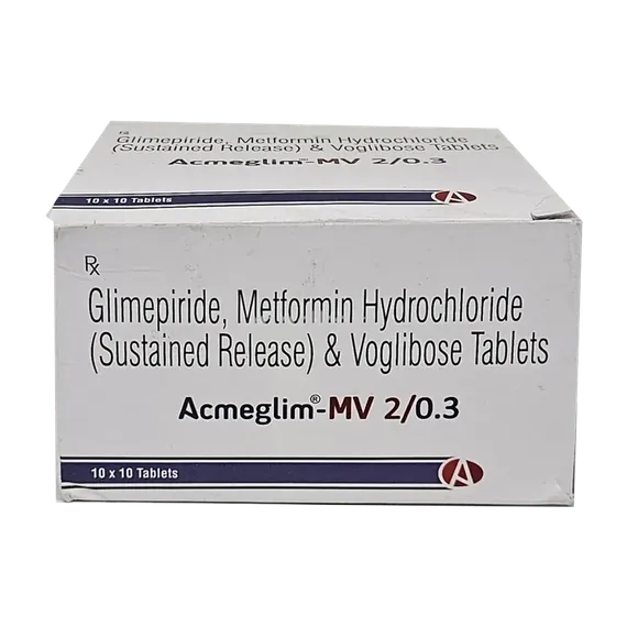 acmeglim mv 2/0.3mg tablet 10's